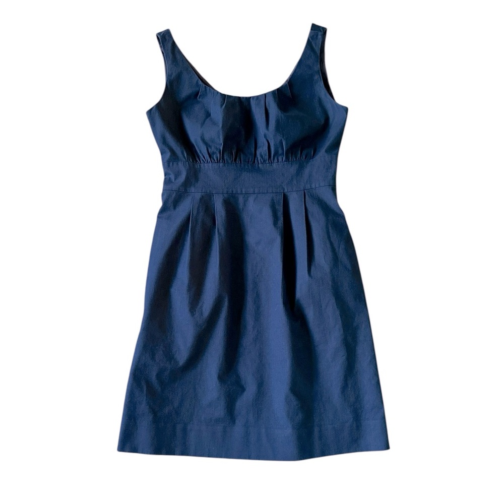 J. CREW navy blue sleeveless fitted waist classic dress size 8